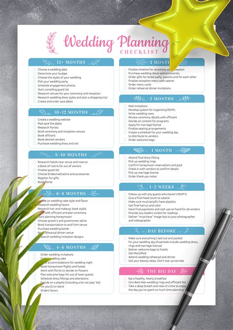 Printable Day Of Wedding Coordinator Checklist